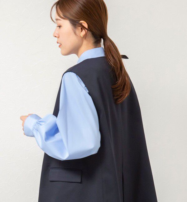 NOLLEY'S「ウォッシャブル袖リボン付きボリュームシャツ」|シャツ・ブラウス|