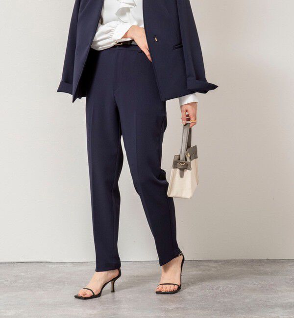 NOLLEY'S sophi「《セットアップ対応》ウォッシャブルWクロス2WAYストレッチテーパードパンツ」|その他|