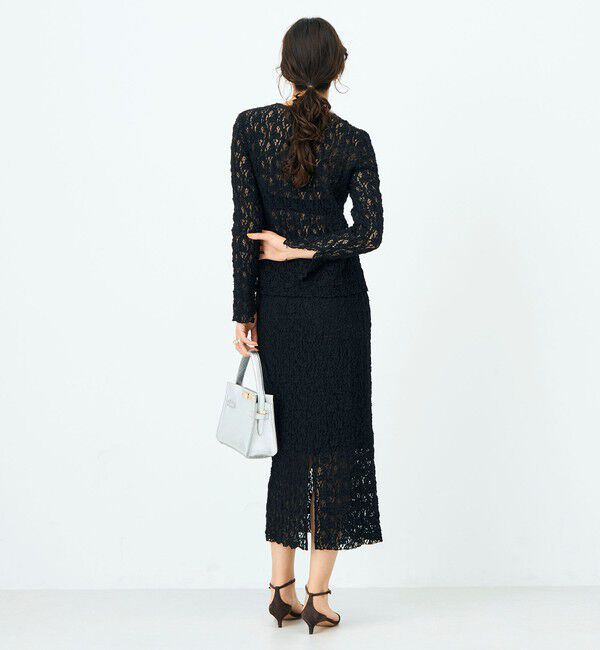 NOLLEY'S sophi「《セットアップ対応》ウォッシャブルストレッチレースタイトスカート」|タイト|