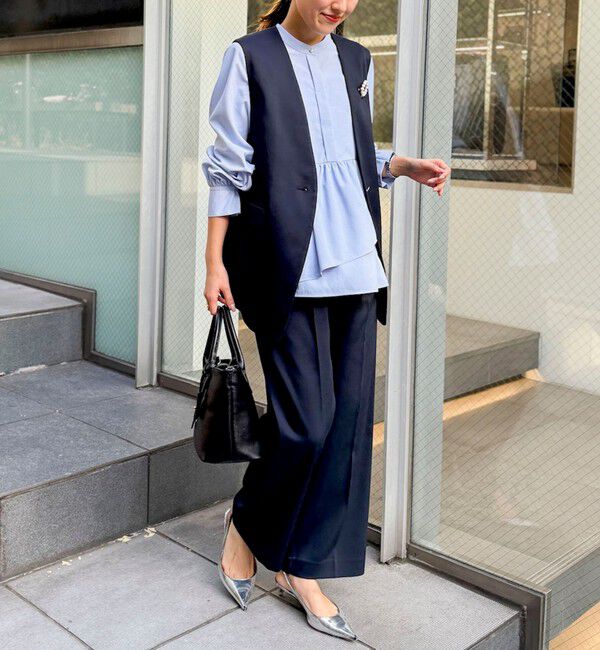 NOLLEY'S「《セットアップ対応》ウォッシャブルジョーゼットタックパンツ」|その他|