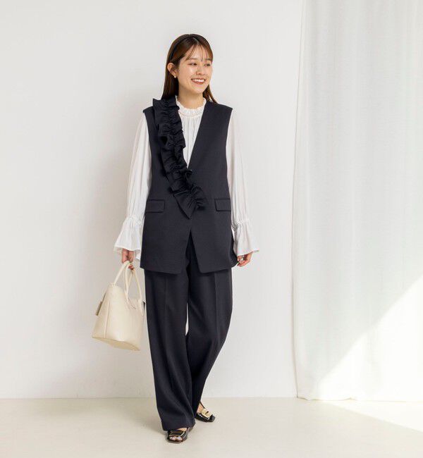 NOLLEY'S「《セットアップ対応》ウォッシャブルジョーゼットタックパンツ」|その他|