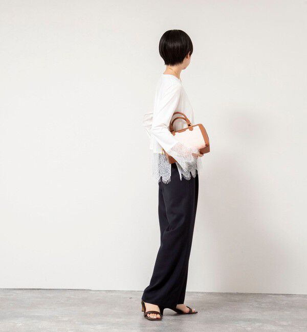 NOLLEY'S sophi「ウォッシャブルレース切替ロンT」|Tシャツ・カットソー|