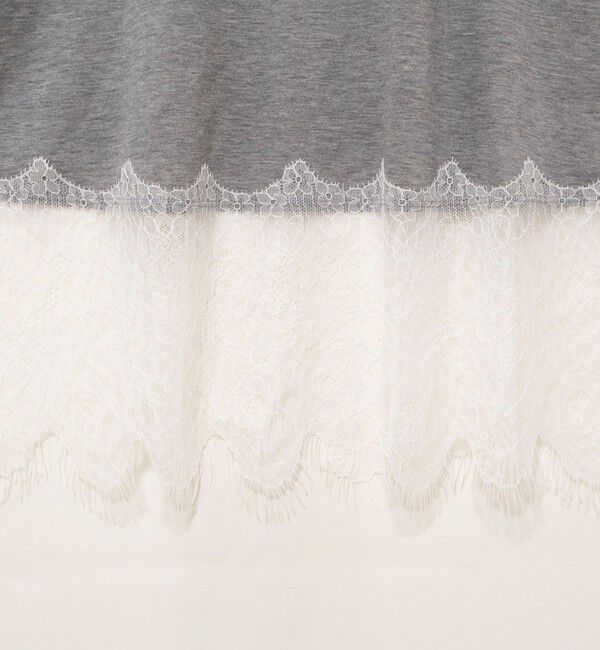 NOLLEY'S sophi「ウォッシャブルレース切替ロンT」|Tシャツ・カットソー|
