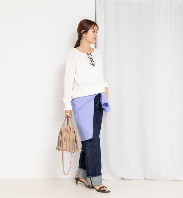 Rie Miller「《手洗い可能》ボートネックプルオーバーテープヤーン」|ニット・セーター|
