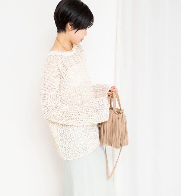 NOLLEY'S「《手洗い可能》ペーパーヤーンメッシュプルオーバー」|ニット・セーター|