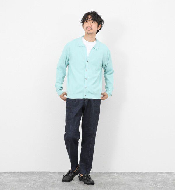 NOLLEY'S goodman「《SERIYA Cotton》吸湿カノコ襟付きカーディガン 26SS」|カーディガン|