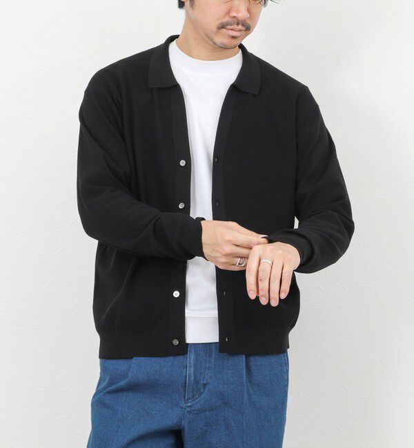 NOLLEY'S goodman「《SERIYA Cotton》吸湿カノコ襟付きカーディガン 26SS」|カーディガン|