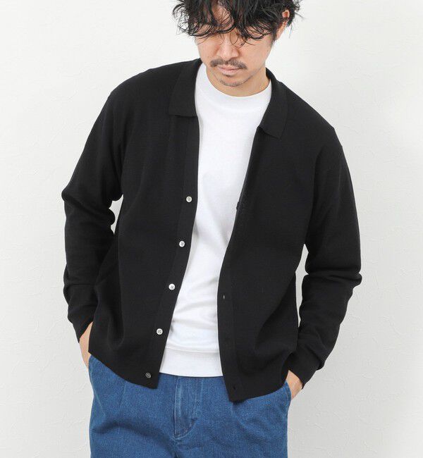 NOLLEY'S goodman「《SERIYA Cotton》吸湿カノコ襟付きカーディガン 26SS」|カーディガン|