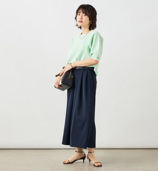 NOLLEY'S「《手洗い可能》ホールガーメントパフスリーブニットＴ」|ニット・セーター|