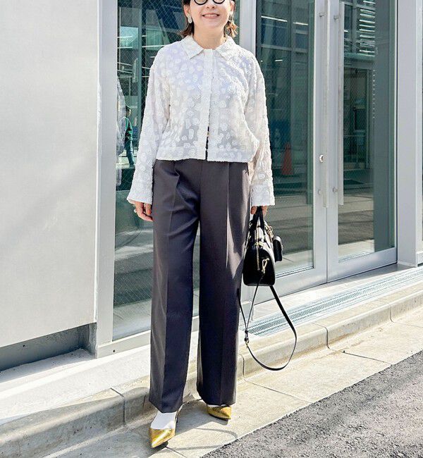 NOLLEY'S「【KIRYU】ウォッシャブル花柄ジャガードシャツ」|シャツ・ブラウス|