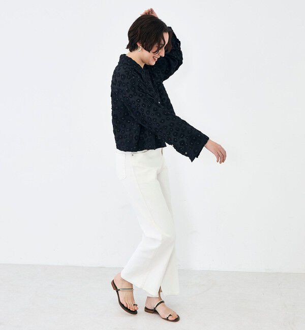 NOLLEY'S「【KIRYU】ウォッシャブル花柄ジャガードシャツ」|シャツ・ブラウス|