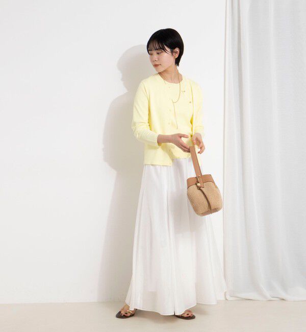 NOLLEY'S sophi「《アンサンブル対応》 《手洗い可能》マルチファンクションクルーネックカーディガン」|カーディガン|