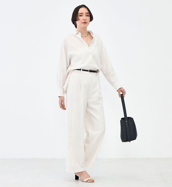 NOLLEY'S sophi「NEW morisachi《セットアップ対応》ウォッシャブルストレッチツイルイージーワイドパンツ」|その他|