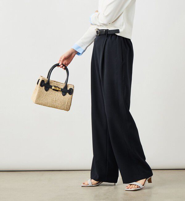 NOLLEY'S sophi「NEW morisachi《セットアップ対応》ウォッシャブルストレッチツイルイージーワイドパンツ」|その他|ネイビー