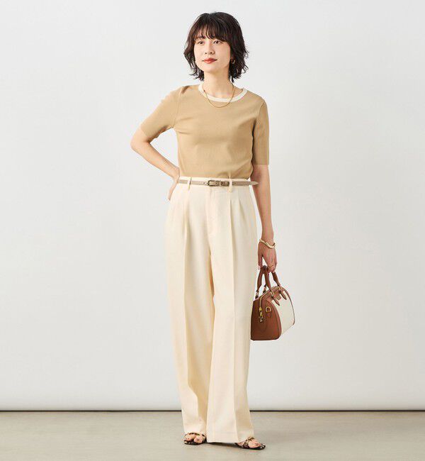 NOLLEY'S sophi「NEW morisachi《セットアップ対応》ウォッシャブルスラブオックスタックワイドパンツ」|その他|