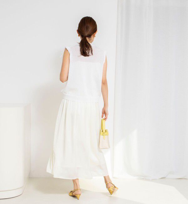 NOLLEY'S「ウォッシャブルサテン楊柳ギャザースカート」|スカート|