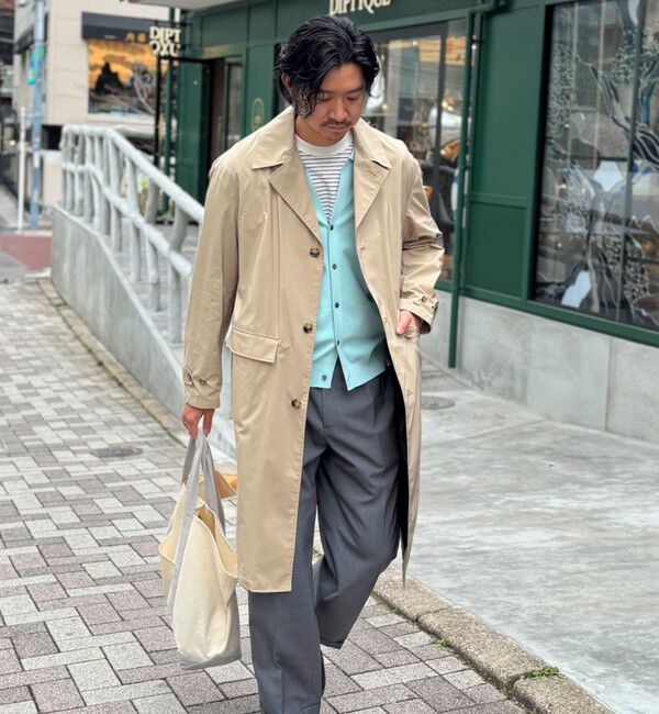 NOLLEY'S goodman「《ビジカジ対応》【ダントツ撥水】ステンカラーコート 26SS」|ステンカラーコート|ベージュ