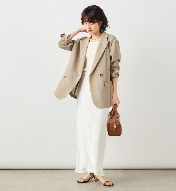 NOLLEY'S sophi「ウォッシャブルダブルサテンナロースカート」|フレア|