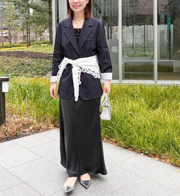 NOLLEY'S sophi「ウォッシャブルダブルサテンナロースカート」|フレア|