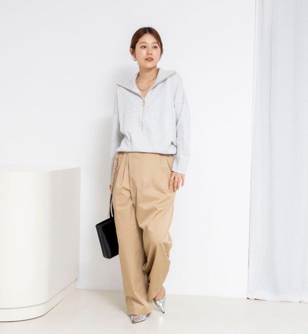 Rie Miller「《手洗い可能》ハーフZIPプルオーバー」|ニット・セーター|
