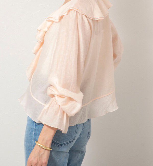 NOLLEY'S sophi「ウォッシャブルシアーラッフル羽織りブラウス」|シャツ・ブラウス|