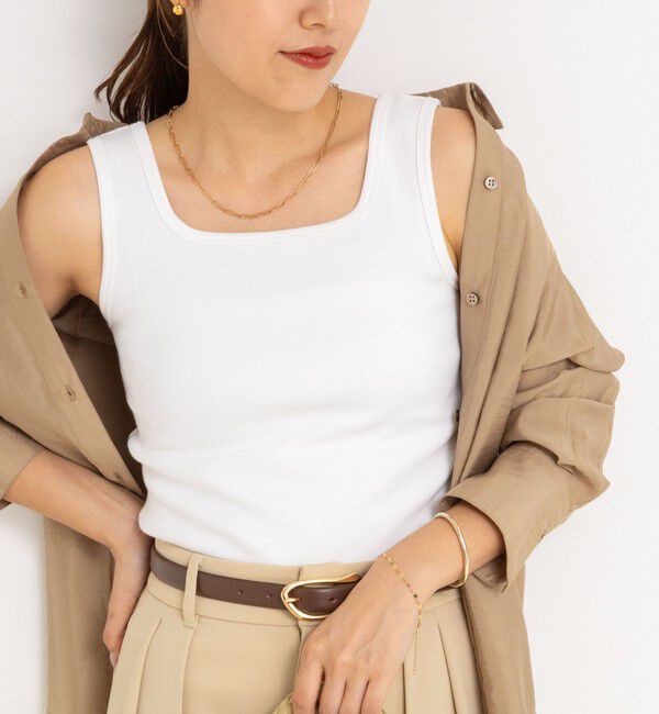 NOLLEY'S sophi「2WAYベアテレコタンクトップ」|タンクトップ|ホワイト