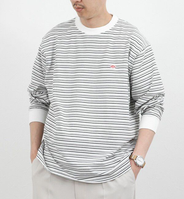NOLLEY'S goodman「【DANTON/ダントン】DT-C0200TCB STRIPE LONG SLEEVE T-SHIRT 26SS」|Tシャツ・カットソー|ホワイト系その他