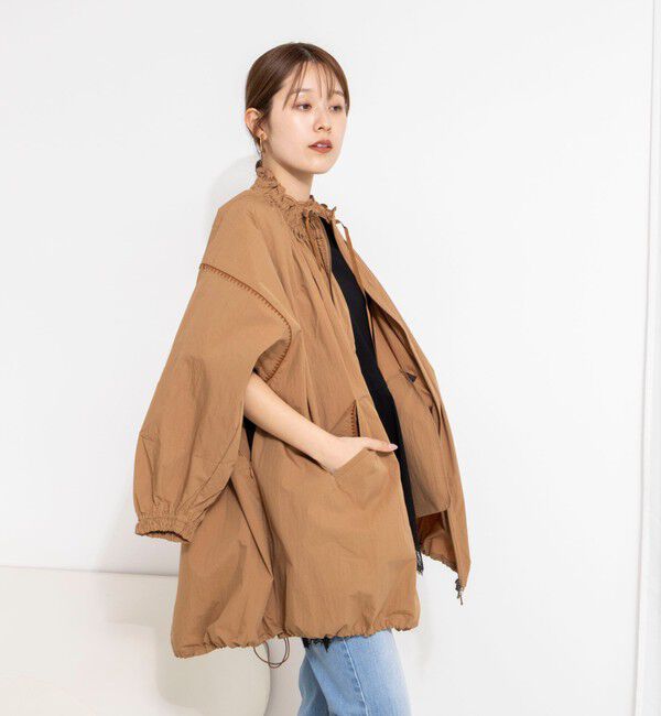 NOLLEY'S「【MARILYN MOON/マリリーンムーン】ウォッシャブルシャーリングギャザーブルゾン」|ブルゾン・スタジャン|