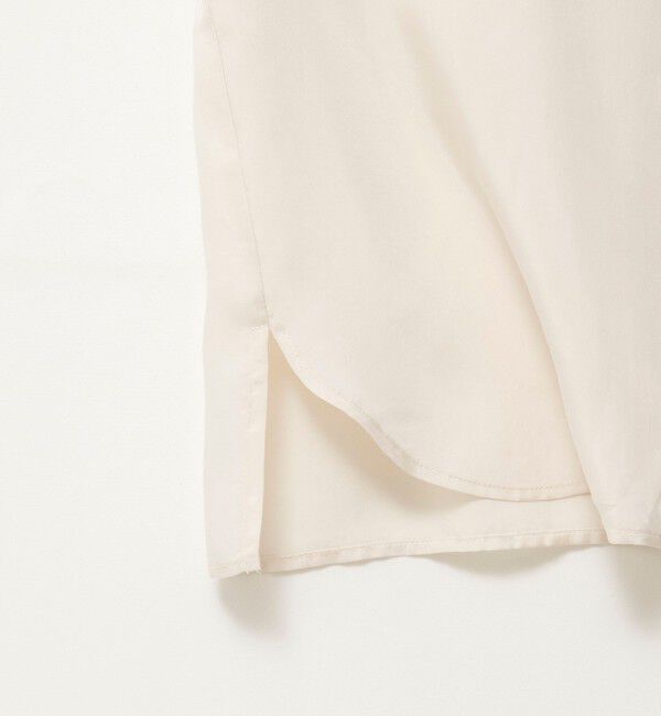 MAQWEL「《セットアップ対応》【MAQWEL/マクウェル】ウォッシャブルサテンシャツ」|シャツ・ブラウス|