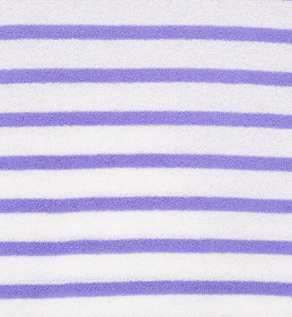 Rie Miller「ウォッシャブルブークレーボーダーバックUネックプルオーバー」|ニット・セーター|