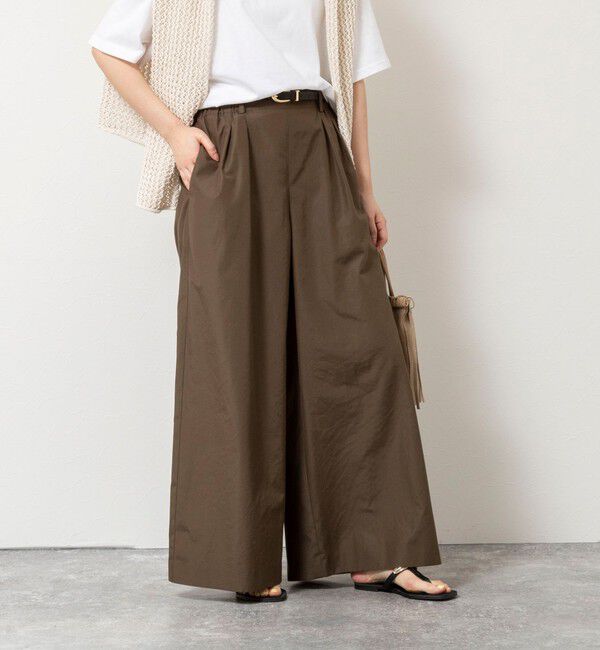 NOLLEY'S「ウォッシャブルエクセルテックタンブラー2タックワイドパンツ」|その他|