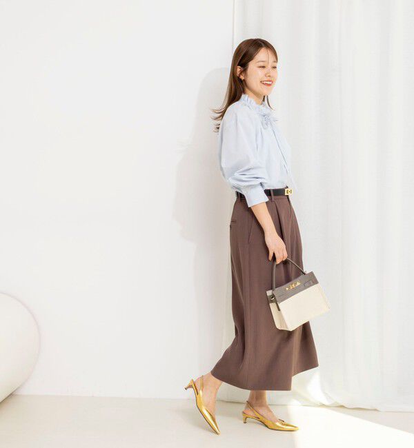 NOLLEY'S「ウォッシャブルフリル襟ブラウス」|シャツ・ブラウス|