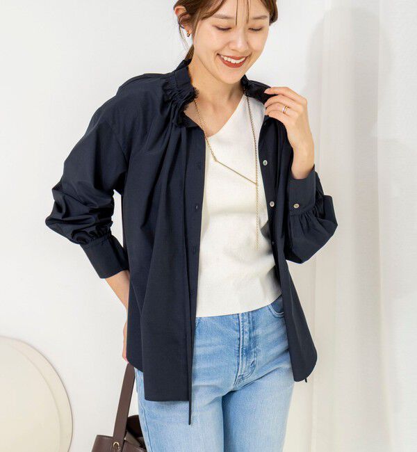 NOLLEY'S「ウォッシャブルフリル襟ブラウス」|シャツ・ブラウス|