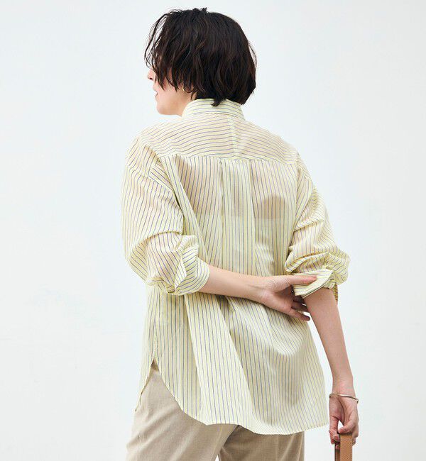 NOLLEY'S sophi「ウォッシャブルMARSALAシアーストライプ3WAYシャツ」|シャツ・ブラウス|