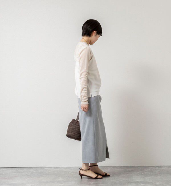 NOLLEY'S sophi「ウォッシャブルVIN-SATIN WITH LACE CAMI」|シャツ・ブラウス|