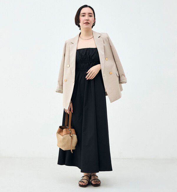 NOLLEY'S「ウォッシャブル2WAYギャザーキャミワンピース」|ワンピース|