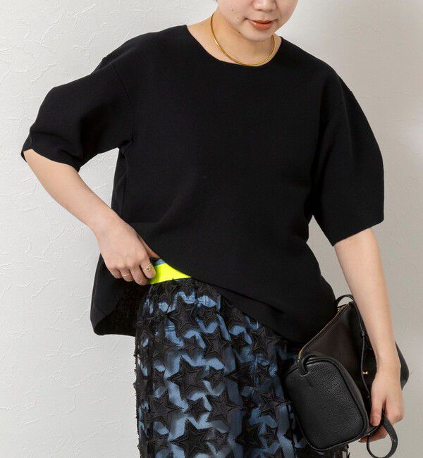 Rie Miller「《手洗い可能》トラペーズ2WAYプルオーバー」|ニット・セーター|ブラック