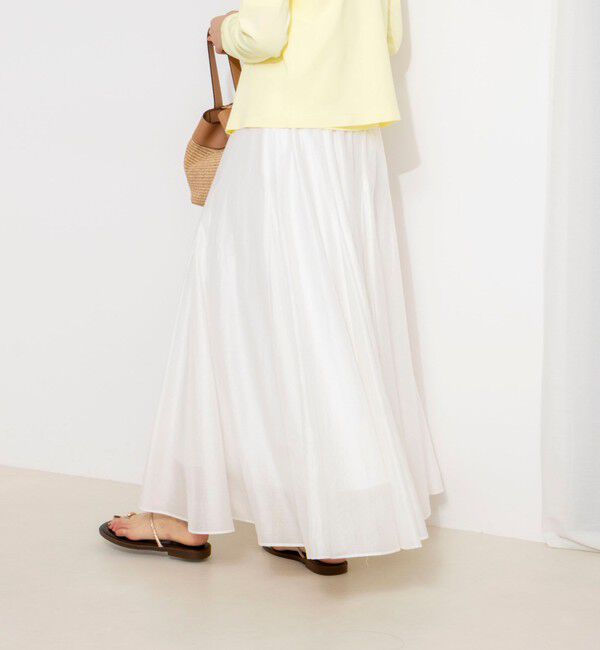 NOLLEY'S sophi「ウォッシャブルシアーボリュームフレアロングスカート」|フレア|