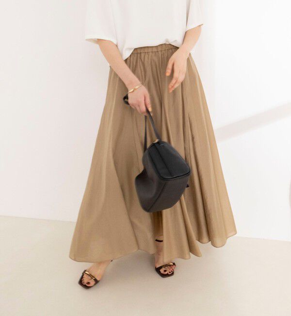 NOLLEY'S sophi「ウォッシャブルシアーボリュームフレアロングスカート」|フレア|