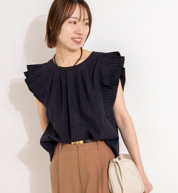 NOLLEY'S「ウォッシャブル高機能袖プリーツブラウス」|シャツ・ブラウス|