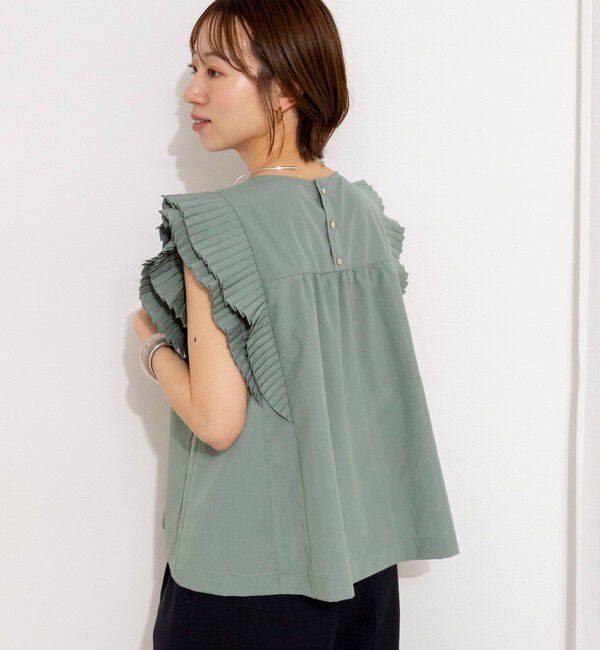 NOLLEY'S「ウォッシャブル高機能袖プリーツブラウス」|シャツ・ブラウス|