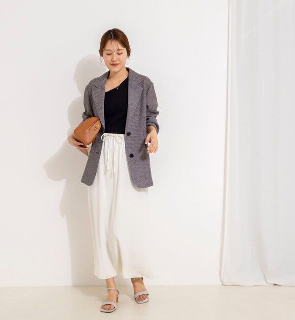 NOLLEY'S「ウォッシャブルハイスペックサテンロングスカート」|フレア|