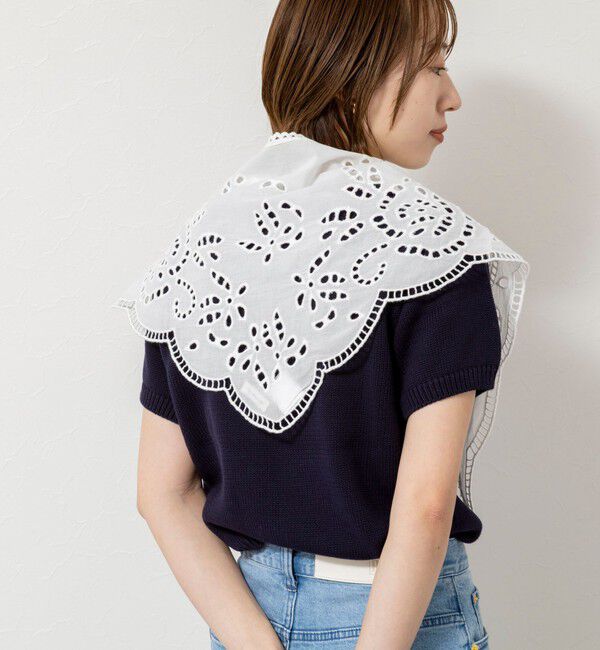 NOLLEY'S sophi「【PROTAGONISTA/プロタゴニスタ】トライアングルレーススカーフ」|ストール|