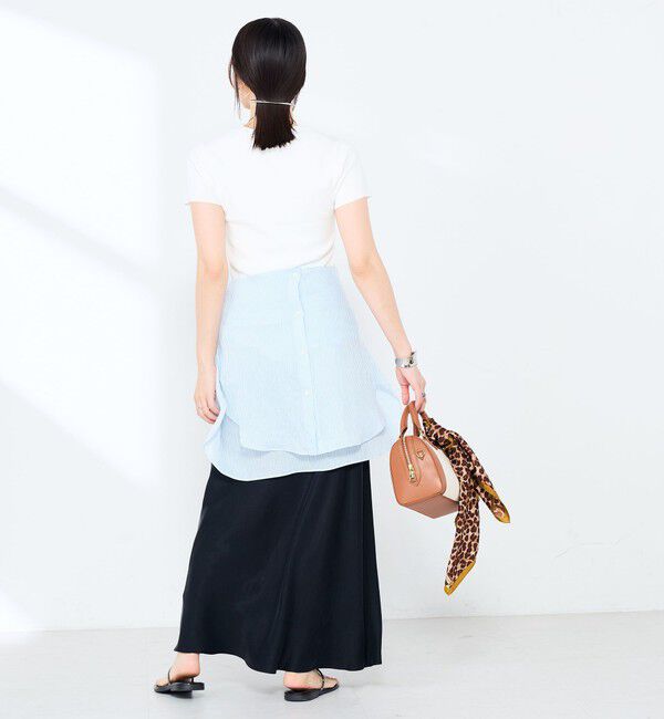 NOLLEY'S sophi「《手洗い可能/アンサンブル対応》マルチファンクション総針半袖プルオーバー」|ニット・セーター|