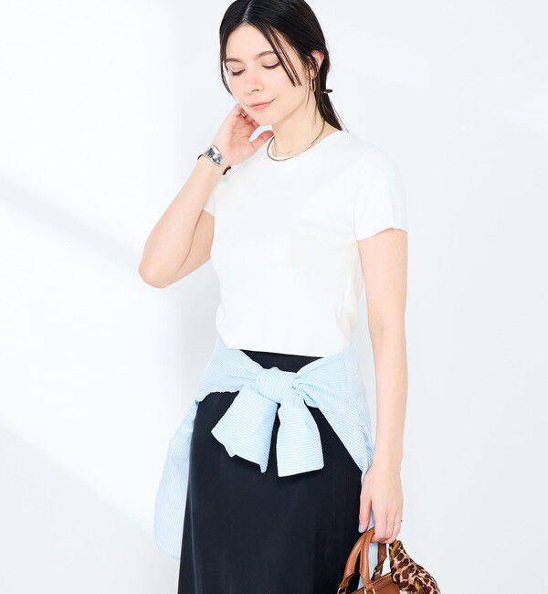 NOLLEY'S sophi「《手洗い可能/アンサンブル対応》マルチファンクション総針半袖プルオーバー」|ニット・セーター|