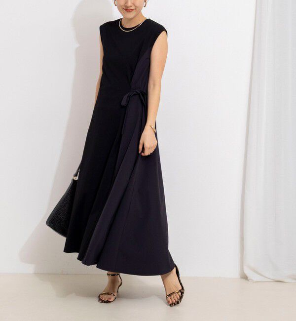 NOLLEY'S「ウォッシャブル布帛切り替えワンピース」|ワンピース|ブラック