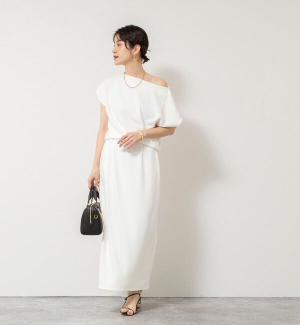 NOLLEY'S sophi「《セットアップ対応》ウォッシャブルマルチファンクションボートネックプルオーバー」|Tシャツ・カットソー|