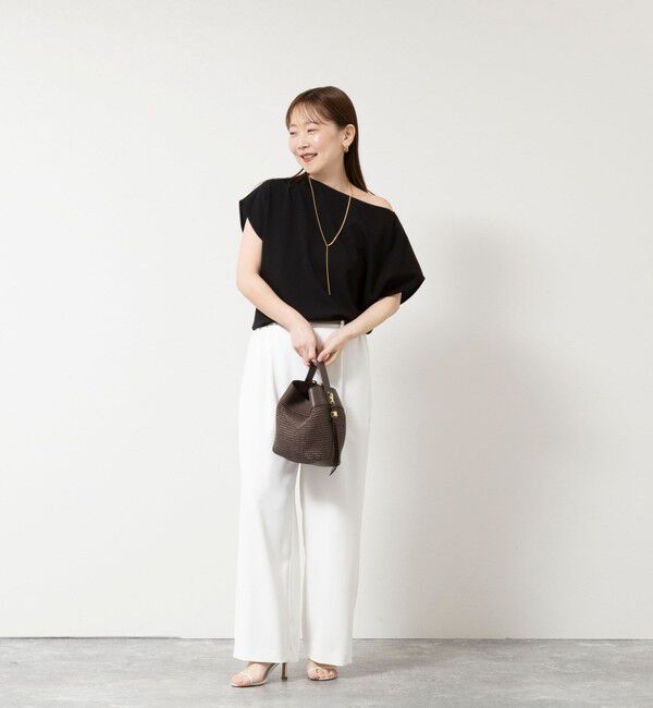 NOLLEY'S sophi「《セットアップ対応》ウォッシャブルマルチファンクションボートネックプルオーバー」|Tシャツ・カットソー|