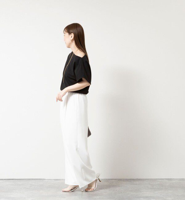 NOLLEY'S sophi「《セットアップ対応》ウォッシャブルマルチファンクションボートネックプルオーバー」|Tシャツ・カットソー|