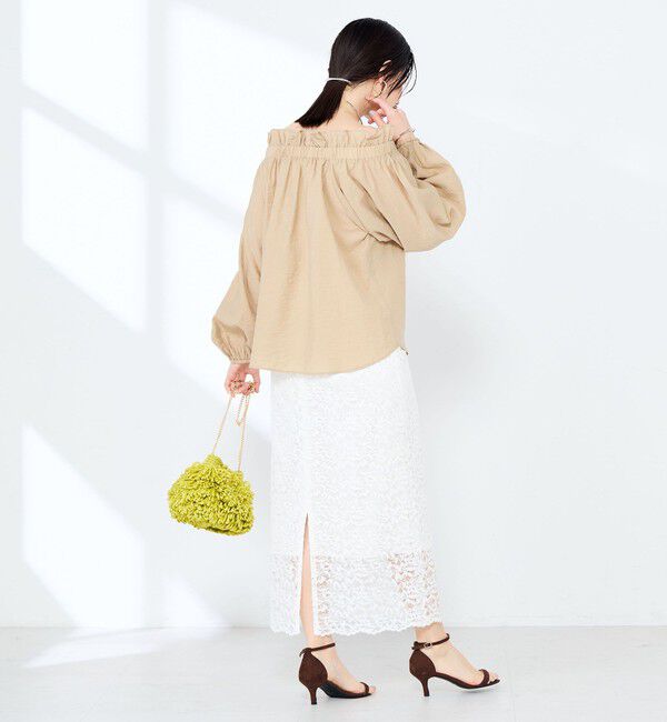 NOLLEY'S sophi「ウォッシャブルシアーシルクワッシャーオフショルブラウス」|シャツ・ブラウス|